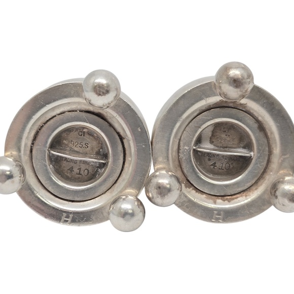 Georg Jensen Denmark Sterling Silver Salt and Pepper Shakers 410 w/Mono #21184 - Picture 9 of 10